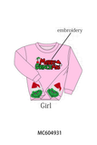 Pink Merry Grinch Embroidery Mom&me Sweatshirt Aaria Tees