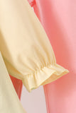 Colorblock character applique ruffle pants set Aaria Tees