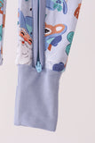 Blue Cowboy Bamboo Romper Aaria Tees