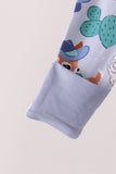 Blue Cowboy Bamboo Romper Aaria Tees