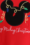 Red christmas character applique romper Aaria Tees