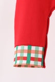 Red christmas character applique romper Aaria Tees