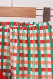 Red christmas character applique gingham ruffle pants set - Aaria Tees Aaria Tees