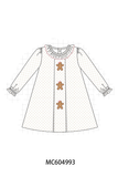 Pink Gingerbread Embroidery Ruffle Dress Aaria Tees