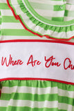 Green Stripe Grinch Applique Bloomer Set Aaria Tees