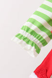 Green Stripe Grinch Applique Bloomer Set Aaria Tees