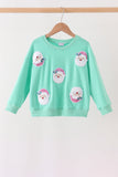 Mint Santa Sequin Mom&me Top - Aaria Tees Aaria Tees