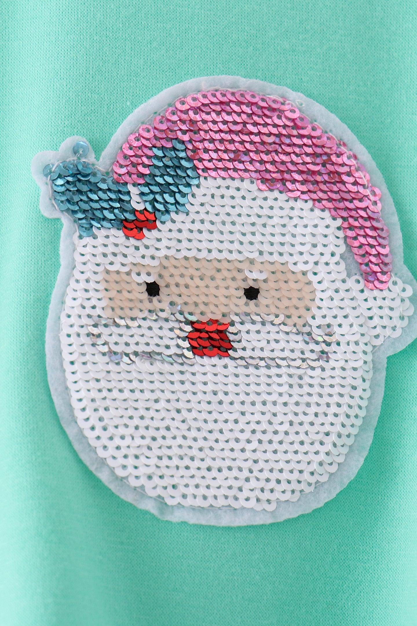 Mint Santa Sequin Mom&me Top - Aaria Tees Aaria Tees