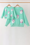 Mint Santa Sequin Mom&me Top - Aaria Tees Aaria Tees