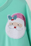 Mint Santa Sequin Mom&me Top - Aaria Tees Aaria Tees