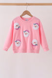 Pink Santa Sequin Top - Aaria Tees Aaria Tees