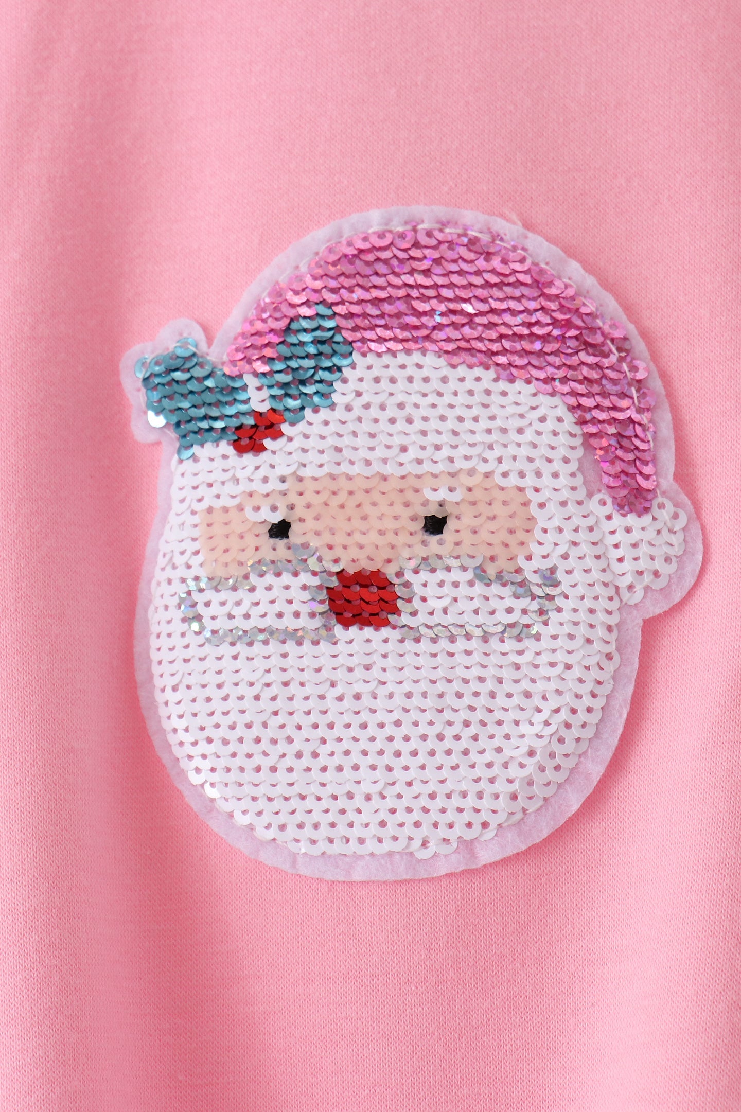 Pink Santa Sequin Top - Aaria Tees Aaria Tees
