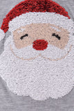 Gray Santa Sequin Top - Aaria Tees Aaria Tees