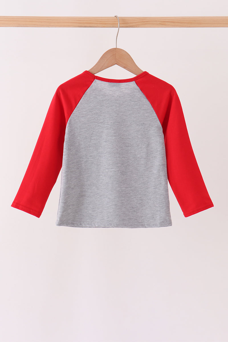 Gray Santa Sequin Top - Aaria Tees Aaria Tees