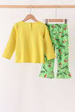Green Grinch French Knot Ruffle Pants Set - Aaria Tees Aaria Tees