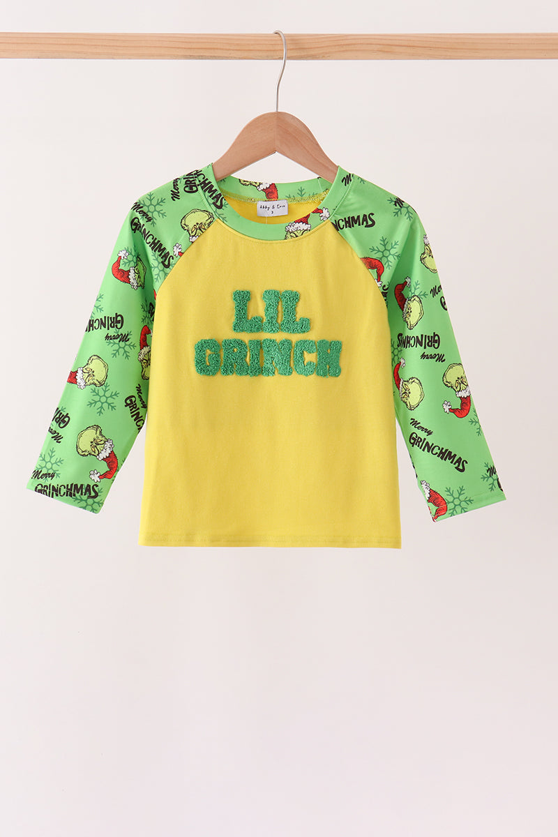 Green Grinch French Knot Top - Aaria Tees Aaria Tees