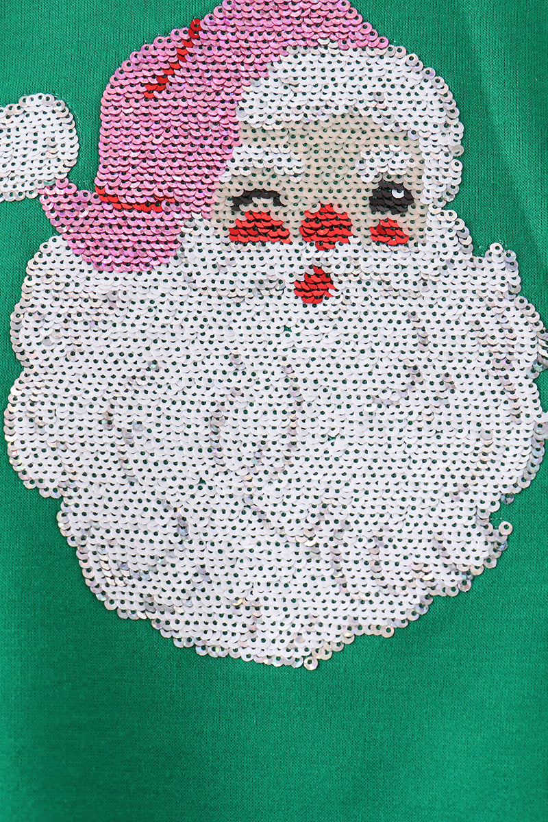 Green Santa Sequin Mom&me Top - Aaria Tees Aaria Tees