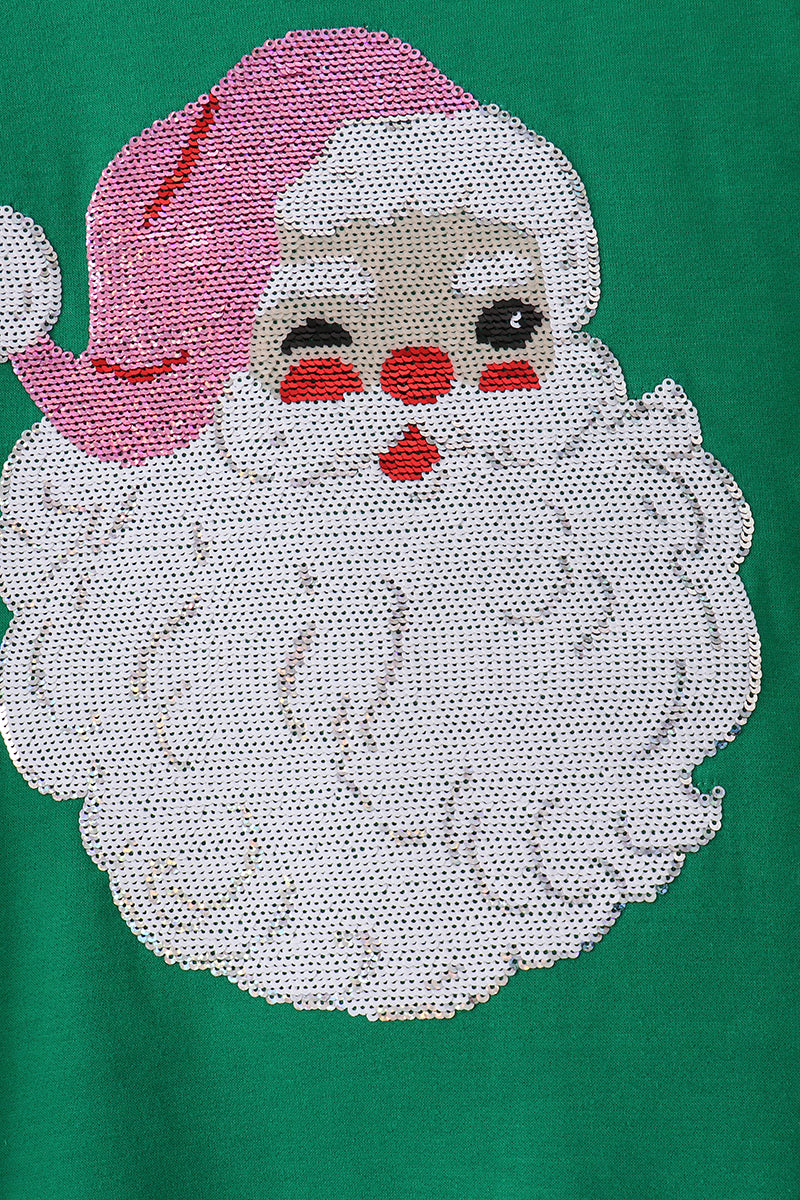 Green Santa Sequin Mom&me Top - Aaria Tees Aaria Tees