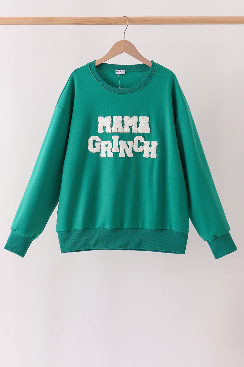 Green Grinch French Knot Mom&me Top - Aaria Tees Aaria Tees