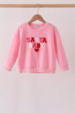 Pink Santa Baby French Knot Mom&me Top - Aaria Tees Aaria Tees
