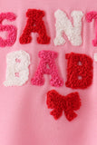 Pink Santa Baby French Knot Mom&me Top - Aaria Tees Aaria Tees
