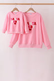Pink Santa Baby French Knot Mom&me Top - Aaria Tees Aaria Tees