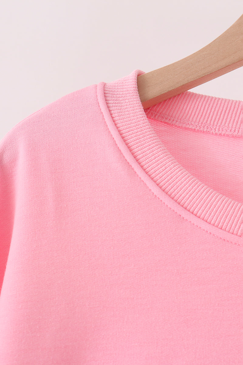 Pink Santa Baby French Knot Mom&me Top - Aaria Tees Aaria Tees