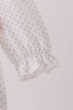 White Candy Cane Smocked polka dot Bubble - Aaria Tees Aaria Tees