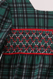 Forest Plaid Smocked Bow Bubble - Aaria Tees Aaria Tees