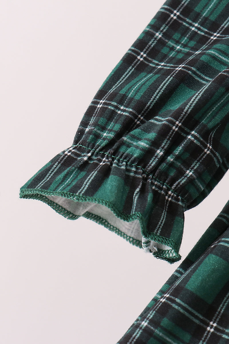 Forest Plaid Smocked Bloomer Set - Aaria Tees Aaria Tees