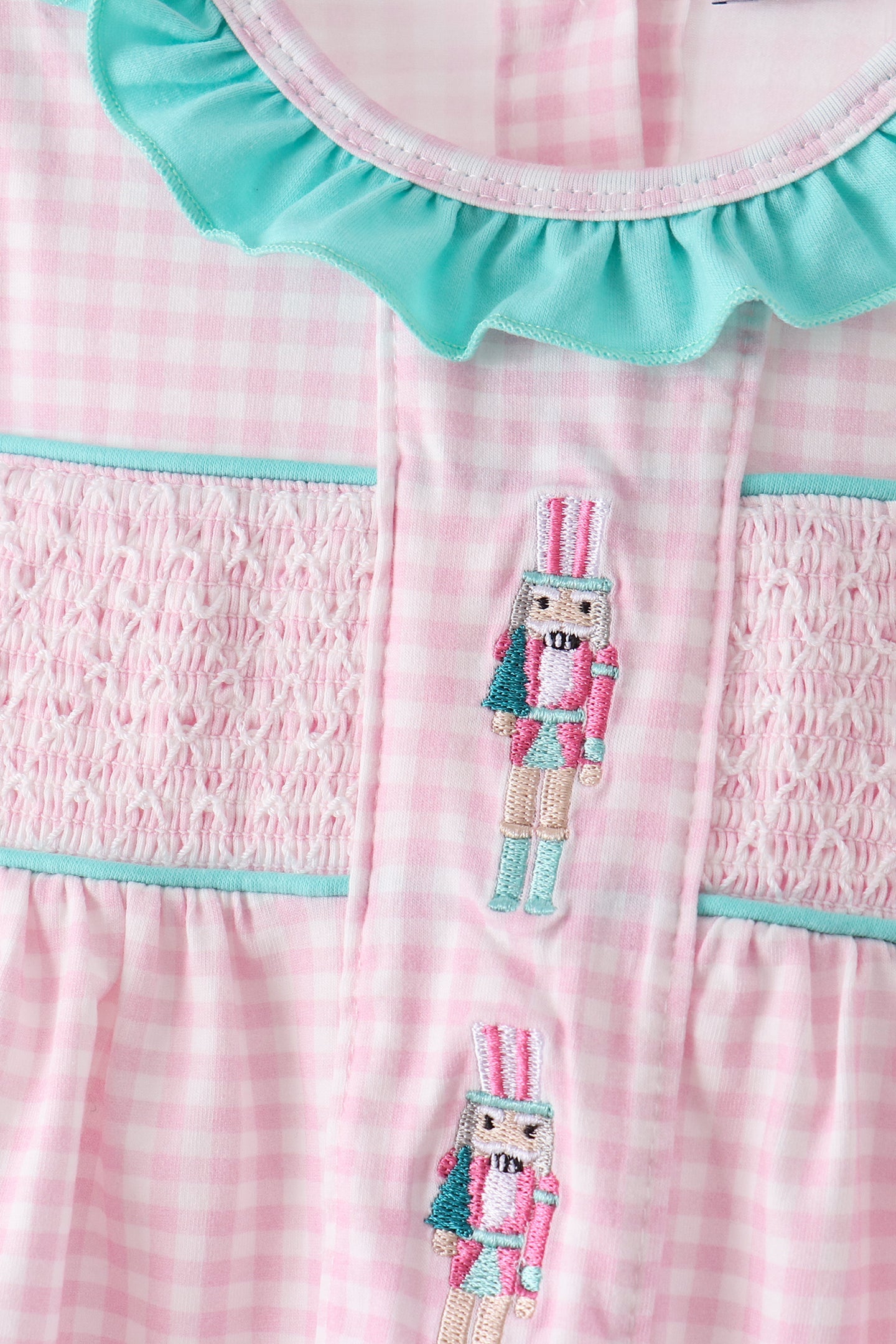 Pink Nutcracker Smocked Ruffle Bloomer Set - Aaria Tees Aaria Tees