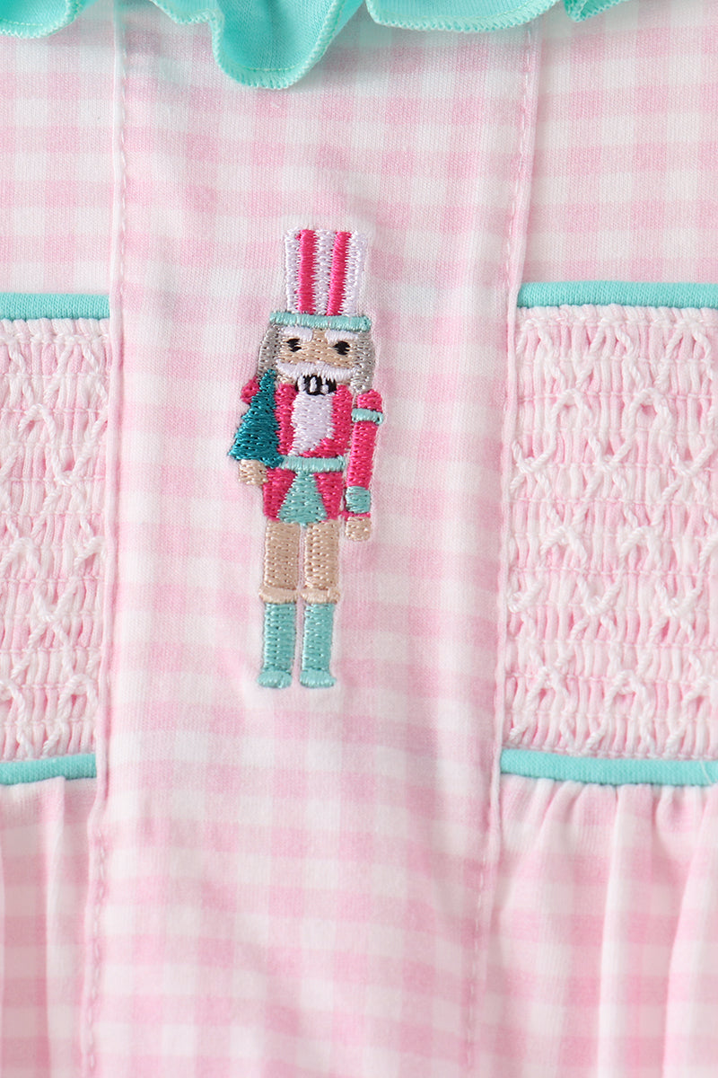 Pink Nutcracker Smocked Ruffle Pants Set - Aaria Tees Aaria Tees