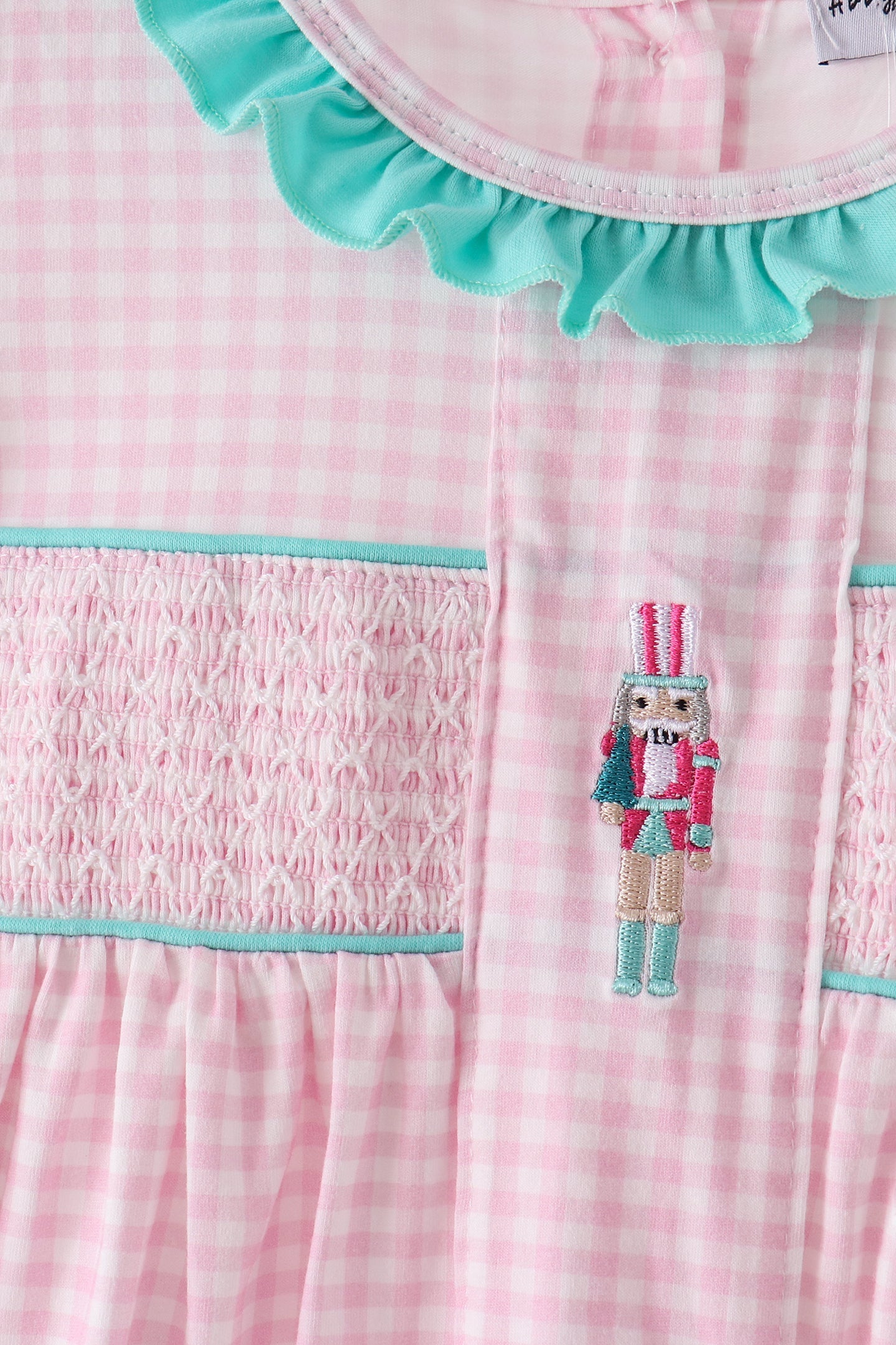 Pink Nutcracker Smocked Ruffle Dress - Aaria Tees Aaria Tees