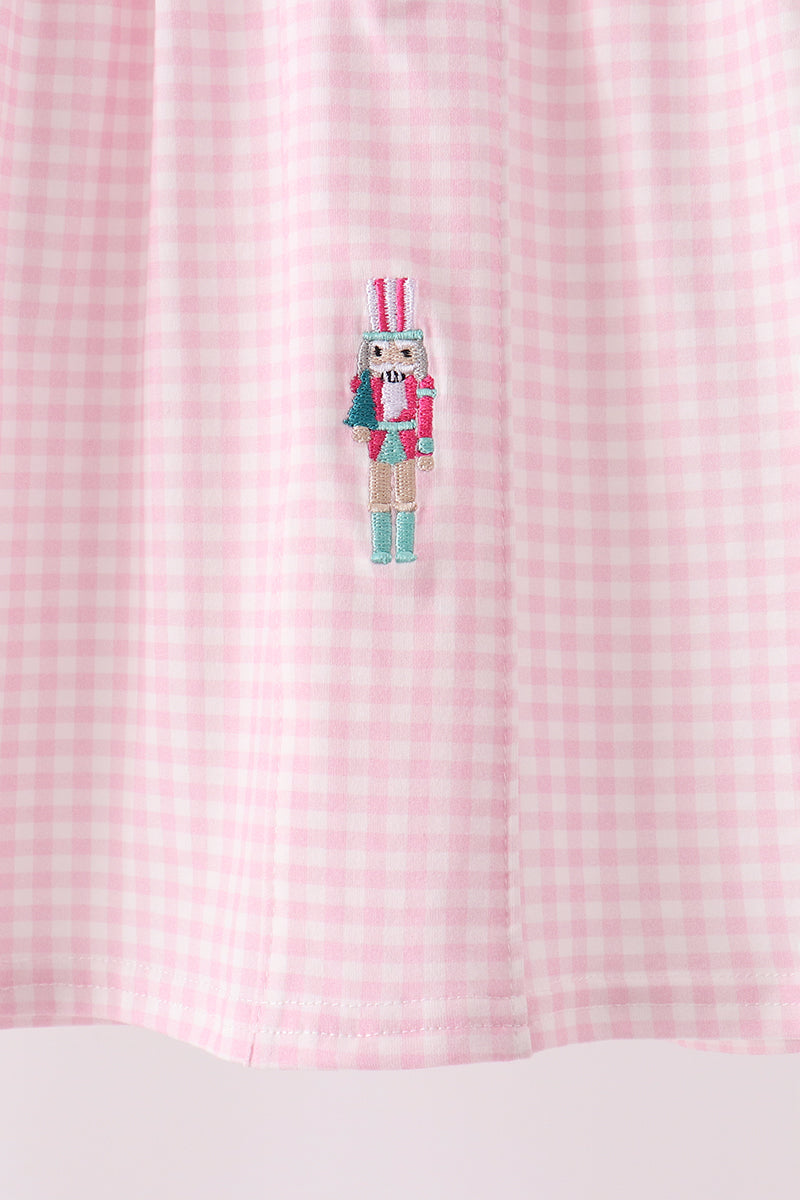 Pink Nutcracker Smocked Ruffle Dress - Aaria Tees Aaria Tees