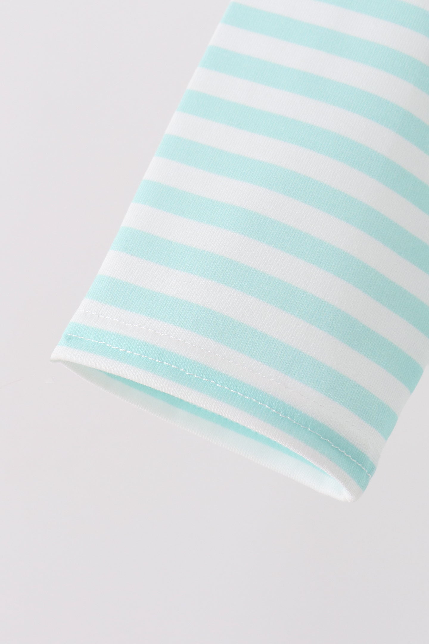 Mint Nutcracker Embroidery Stripe Top - Aaria Tees Aaria Tees