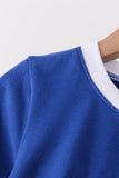 Blue Nativity Embroidery Pants Set - Aaria Tees Aaria Tees