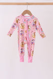Pink Princess Zipper Bamboo Romper - Aaria Tees Aaria Tees