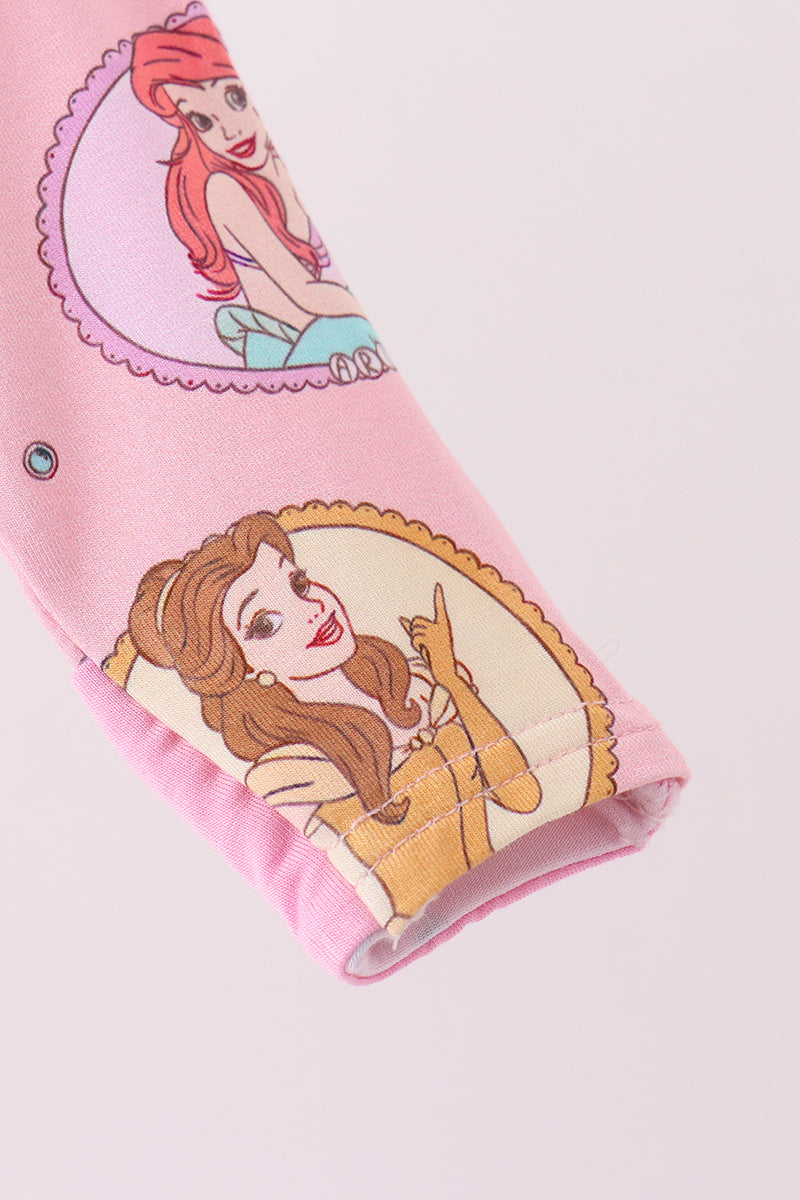 Pink Princess Zipper Bamboo Romper - Aaria Tees Aaria Tees