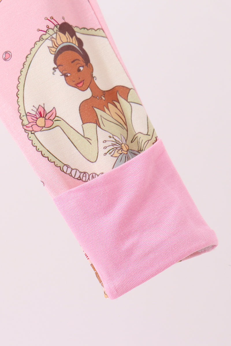 Pink Princess Zipper Bamboo Romper - Aaria Tees Aaria Tees