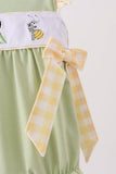 Green Princess Frog Embroidery Ruffle Bubble - Aaria Tees Aaria Tees