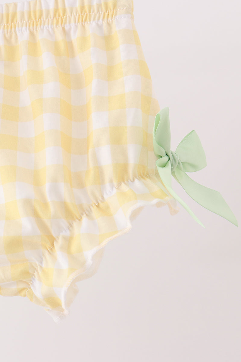 Green Princess Frog Embroidery Ruffle Bloomer Set - Aaria Tees Aaria Tees