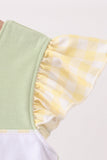 Green Princess Frog Embroidery Ruffle Dress - Aaria Tees Aaria Tees