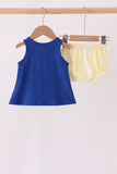 Royal Blue Character Embroidery Bloomer Set - Aaria Tees Aaria Tees