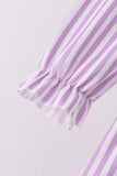 Purple Stripe Frozen Embroidery Bloomer Set - Aaria Tees Aaria Tees