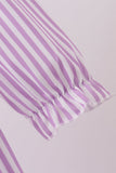Purple Stripe Frozen Embroidery Dress - Aaria Tees Aaria Tees