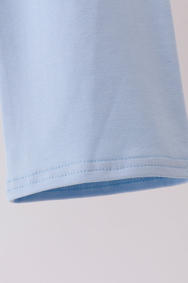 Blue Castle Applique Stripe Pants Set - Aaria Tees Aaria Tees