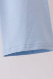Blue Castle Applique Stripe Pants Set - Aaria Tees Aaria Tees