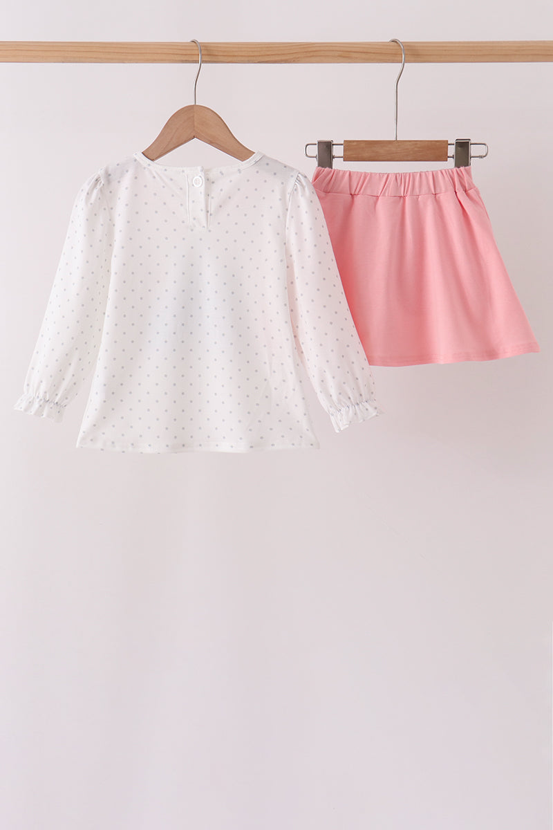 Pink Castle Applique Ruffle Skorts Set - Aaria Tees Aaria Tees