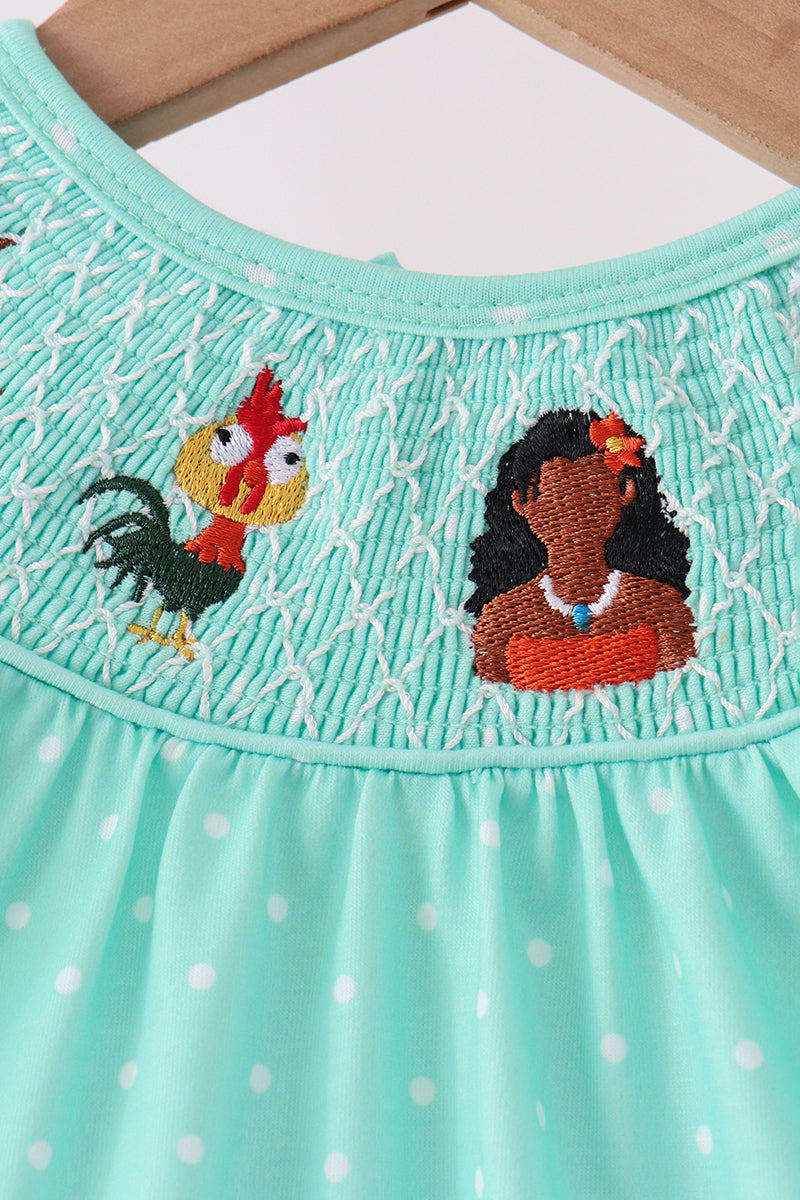 Green Character Smocked Bloomer Set - Aaria Tees Aaria Tees