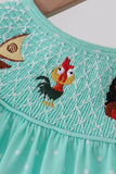 Green Character Smocked Dress - Aaria Tees Aaria Tees